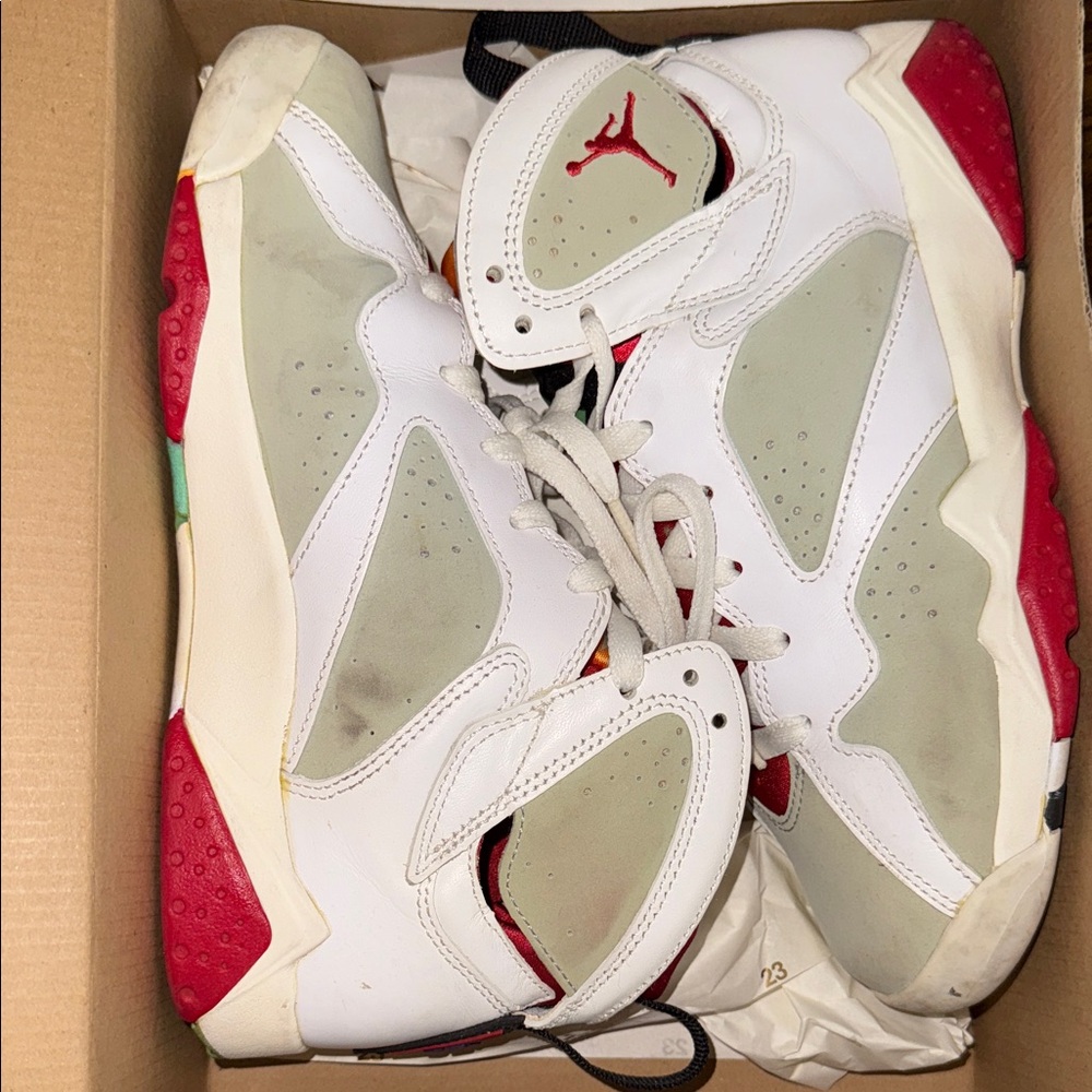 Jordan 7 Retro BG White and Red